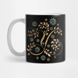 Luxury Golden Calligraphy Monogram with letter Y Mug